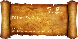 Tálas Evelin névjegykártya